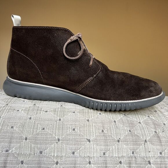 Cole Haan Zerogrand C28112 Dark Brown Suede Lace Up Casual Chukka Boot Men’s 13 - Picture 3 of 16